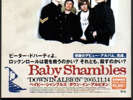 Babyshambles 2005 12 Down In Albion Japan album promo ad Hot on Sale