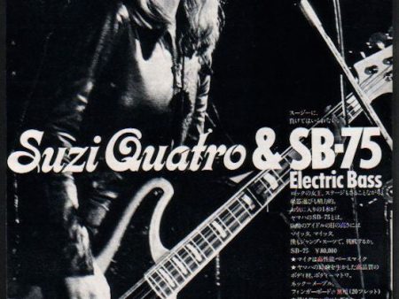 Suzi Quatro 1976 01 Yamaha SB-75 Electric Bass Guitar Japan promo ad Online Sale