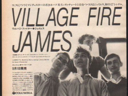 James 1985 10 Village Fire Japan album promo ad For Cheap