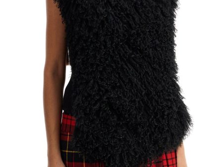 Alexander Mcqueen Knit And Shearling Top on Sale