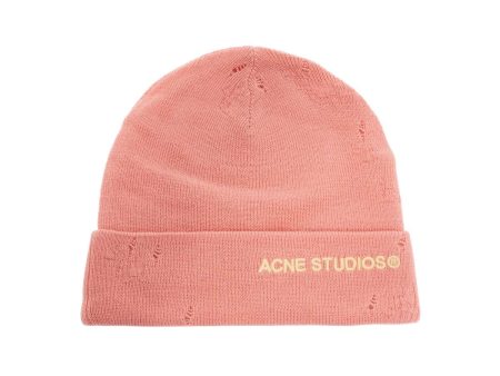 Acne Studios Distressed Wool Beanie Hat In Discount