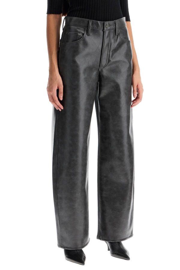 AGOLDE Pantaloni In Pelle Riciclata For Cheap