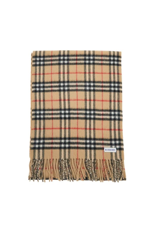 Burberry Reversible Cashmere Check Scarf Discount