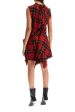 Alexander Mcqueen Distressed Wool Tartan Mini Dress For Sale