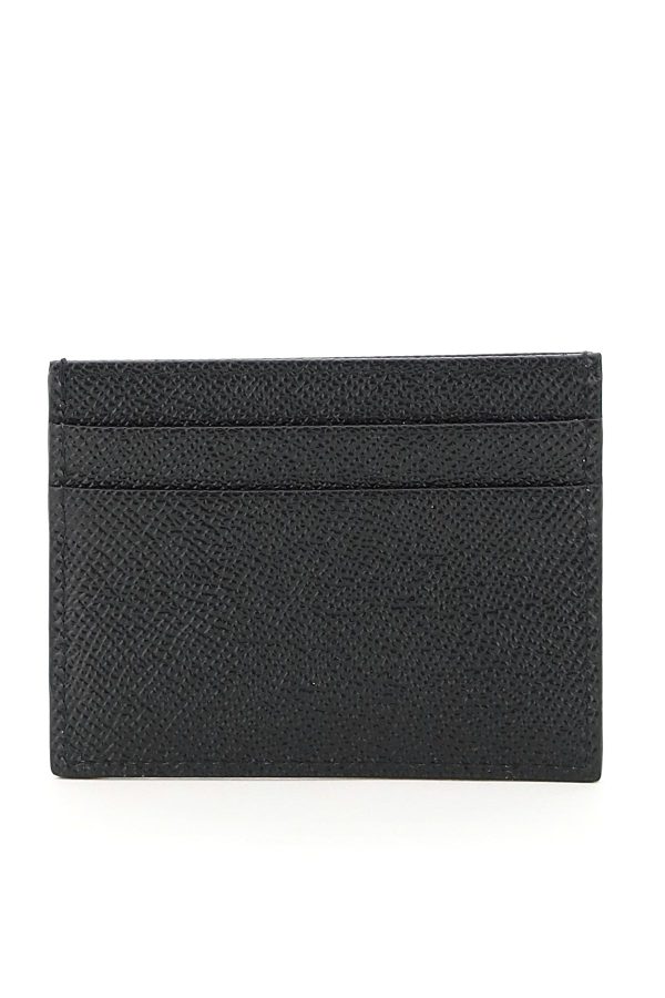 Dolce & Gabbana Leather Card Holder With Logo Plaque on Sale