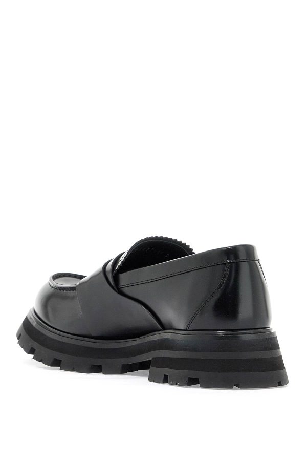 Alexander Mcqueen Brushed Leather Wander Loafers For Online Sale