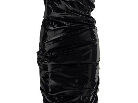 Alexander Mcqueen Laminated Jersey Dress Cheap