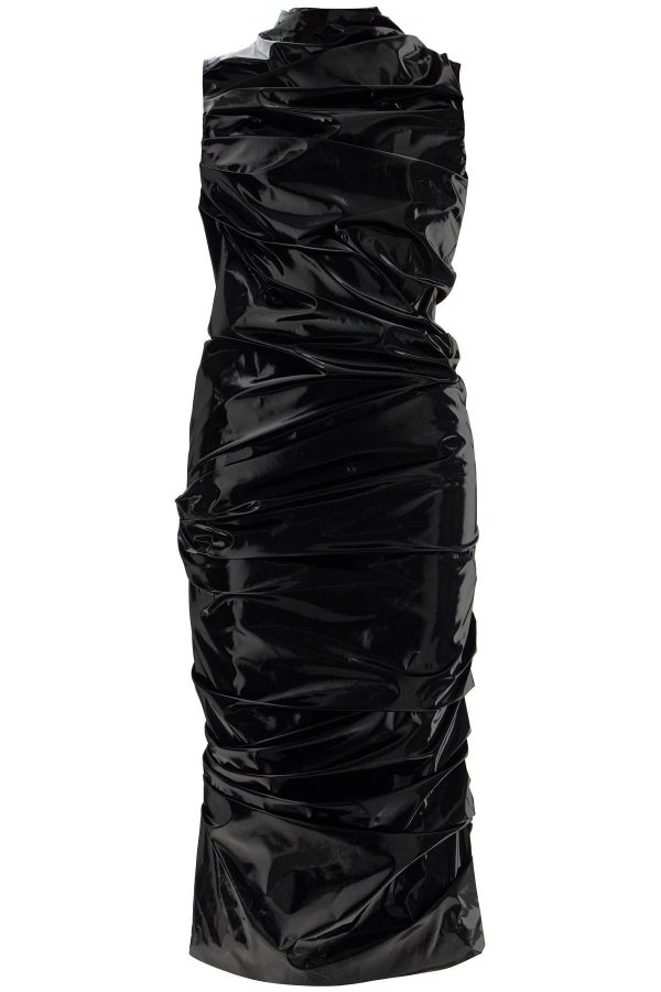 Alexander Mcqueen Laminated Jersey Dress Cheap