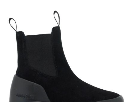 Moon Boot Luna Chelsea Suede Leather Ankle Fashion