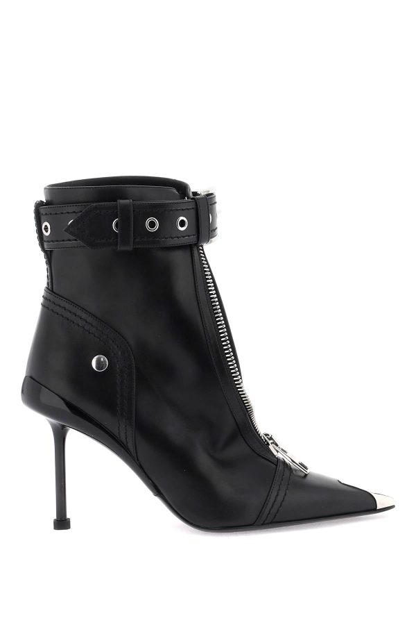 Alexander Mcqueen Slash Biker Ankle Boots Discount