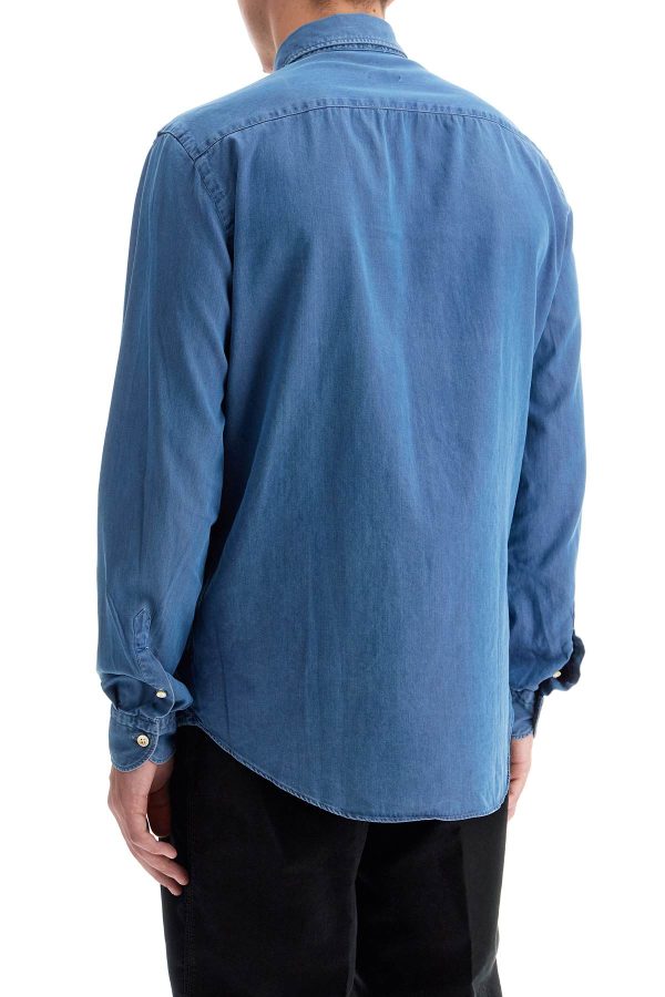 Vincenzo Di Ruggiero Denim Effect Shirt Online Hot Sale