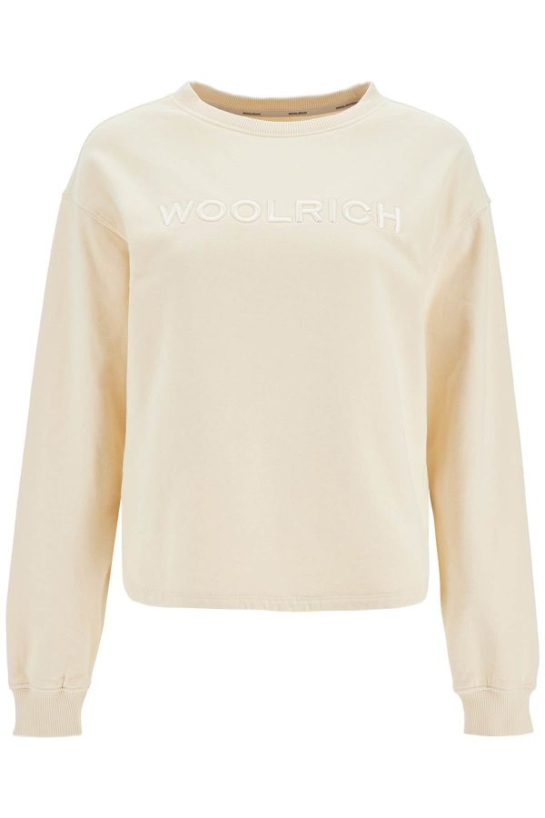 Woolrich Embroidered Logo Crewneck Sale