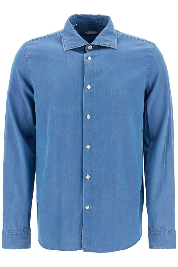 Vincenzo Di Ruggiero Denim Effect Shirt Online Hot Sale