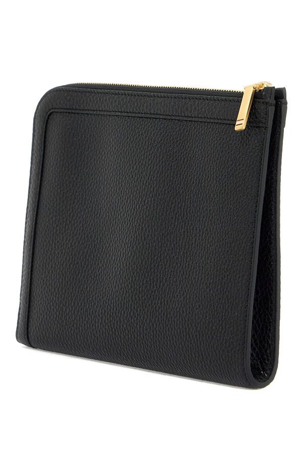 Thom Browne Embossed Leather Pouch Online Hot Sale