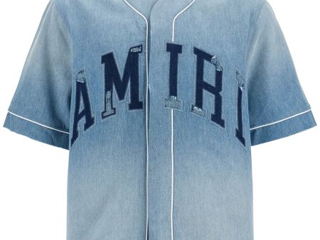 Amiri Sunfaded Baseball Shirt Cheap