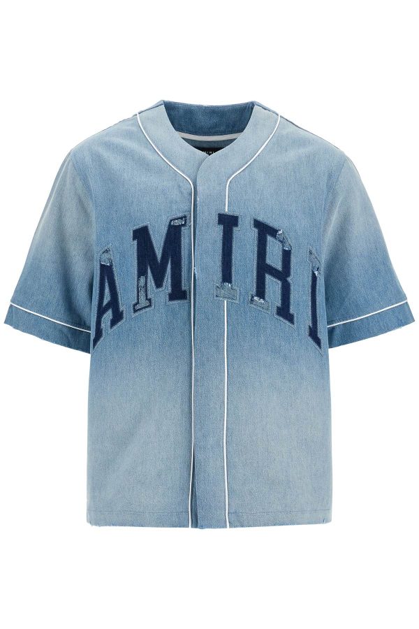 Amiri Sunfaded Baseball Shirt Cheap