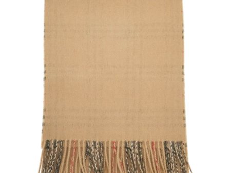 Burberry Reversible Cashmere Check Scarf Discount