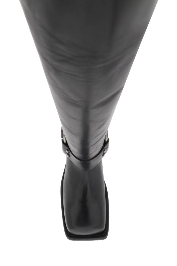 Acne Studios Leather Biker Boots In Online Sale