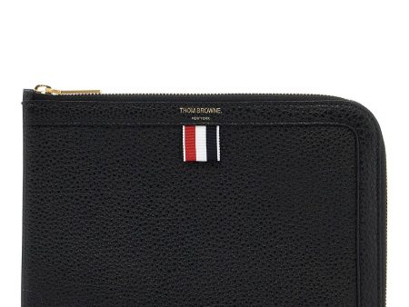 Thom Browne Embossed Leather Pouch Online Hot Sale