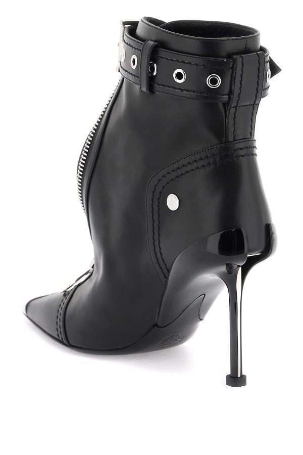 Alexander Mcqueen Slash Biker Ankle Boots Discount