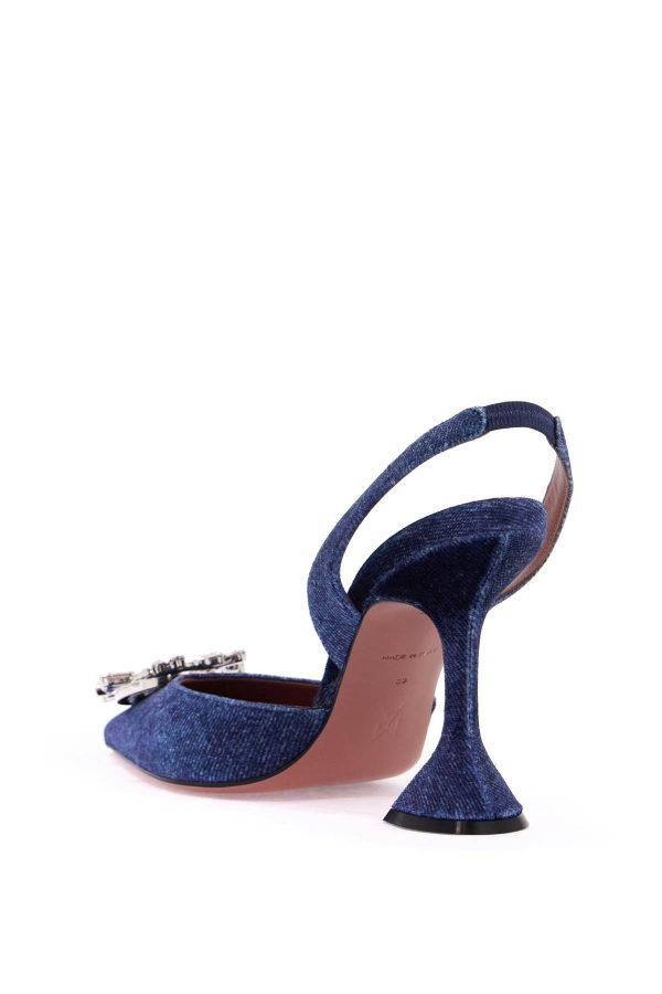 Amina Muaddi Velvet Slingback Beg Online Hot Sale