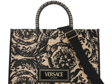 Versace Medium Athena Barocco Tote Bag In Raff Cheap