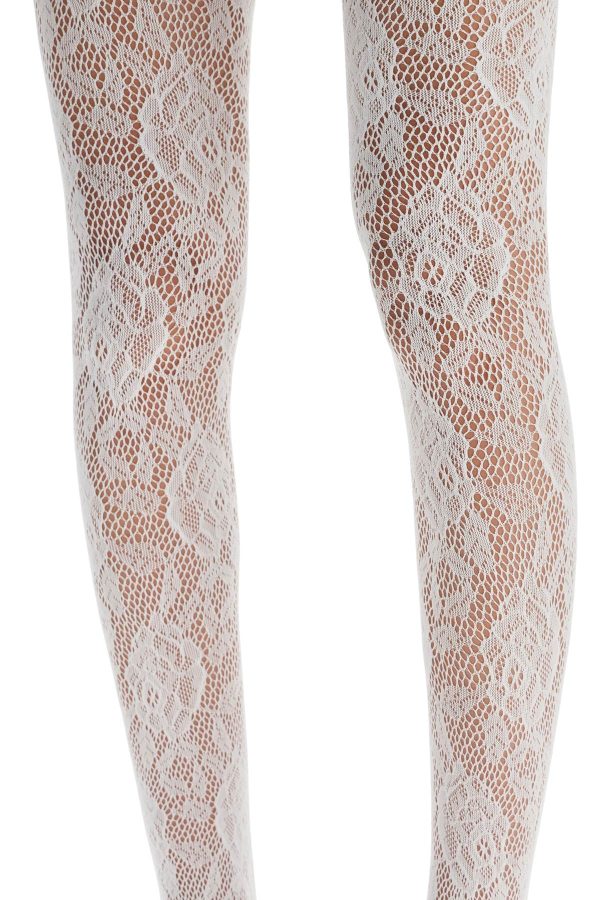 Alessandra Rich Lace Thigh-High Stockings With on Sale