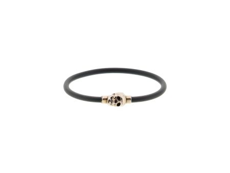 Alexander Mcqueen Skull Rubber Bracelet For Cheap