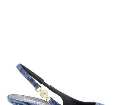 Versace Medusa 95 Barocco Slingback Pumps Discount