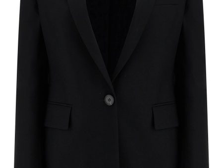 Alexander Mcqueen Gabardine Jacket With Chain Hot on Sale