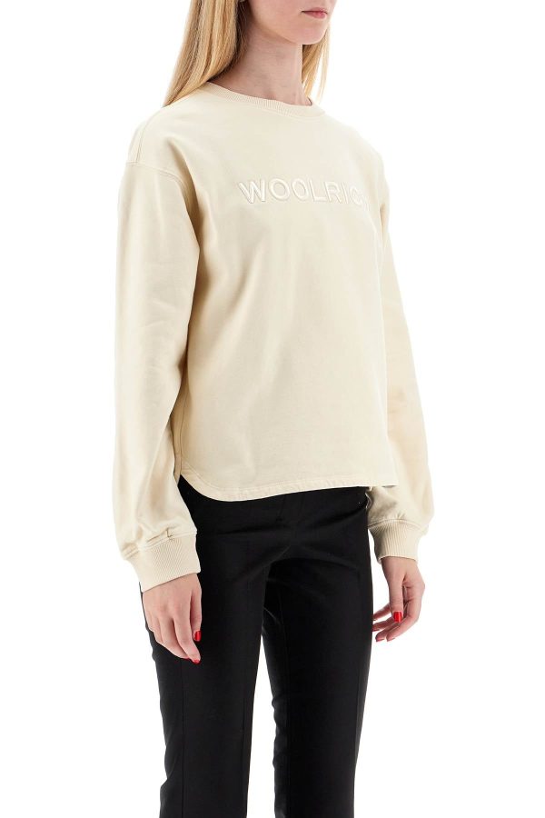 Woolrich Embroidered Logo Crewneck Sale