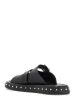 Alexander Mcqueen Leather Punk Slides For Ed Supply