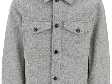 Woolrich Reflective Wool Blend Shirt Jacket For Cheap