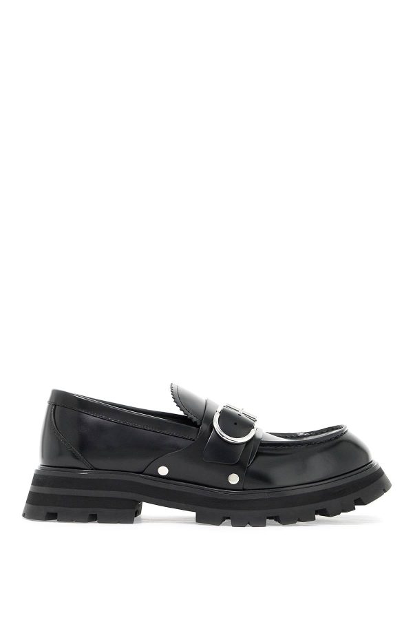 Alexander Mcqueen Brushed Leather Wander Loafers For Online Sale