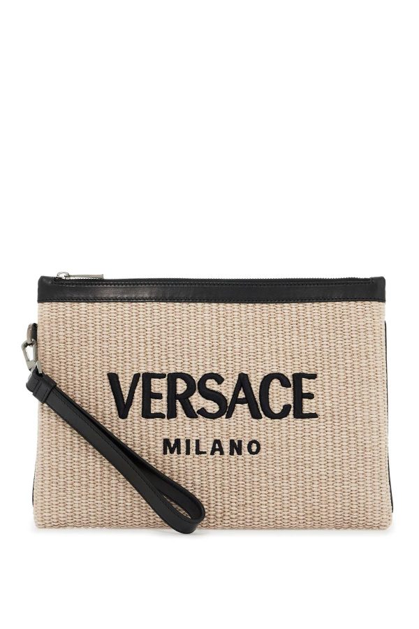 Versace Raffia Pouch For Online now