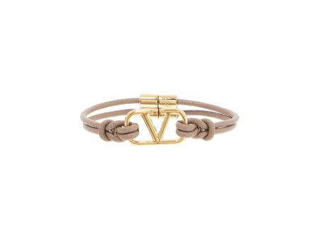 Valentino Garavani Leather Vlogo Signature Bracelet Hot on Sale