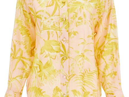 Zimmermann Silk Floral Print Shirt For Sale