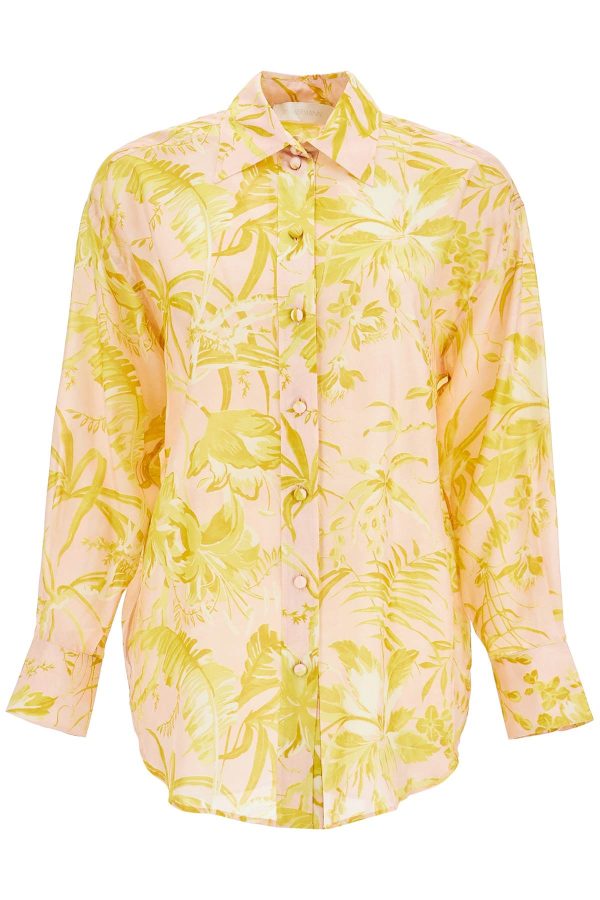 Zimmermann Silk Floral Print Shirt For Sale