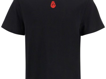 Alexander Mcqueen Skull Embroidered T-Shirt Hot on Sale