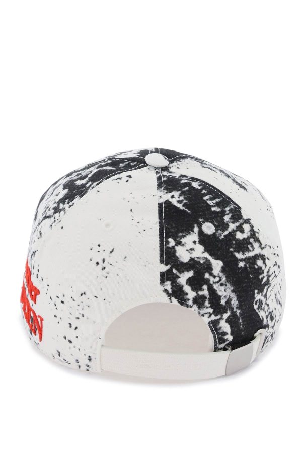 Alexander Mcqueen Printed Baseball Cap With Logo Embroidery Online