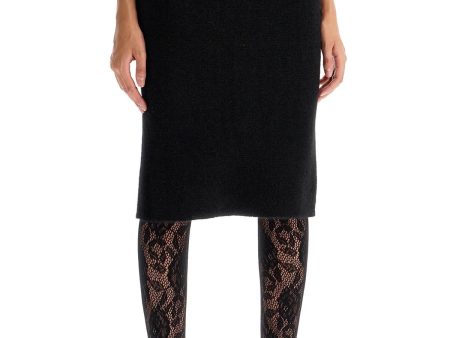 Alessandra Rich Alpaca Midi Skirt on Sale