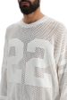 Amiri Neck Perforated Knit Sweater Online Sale