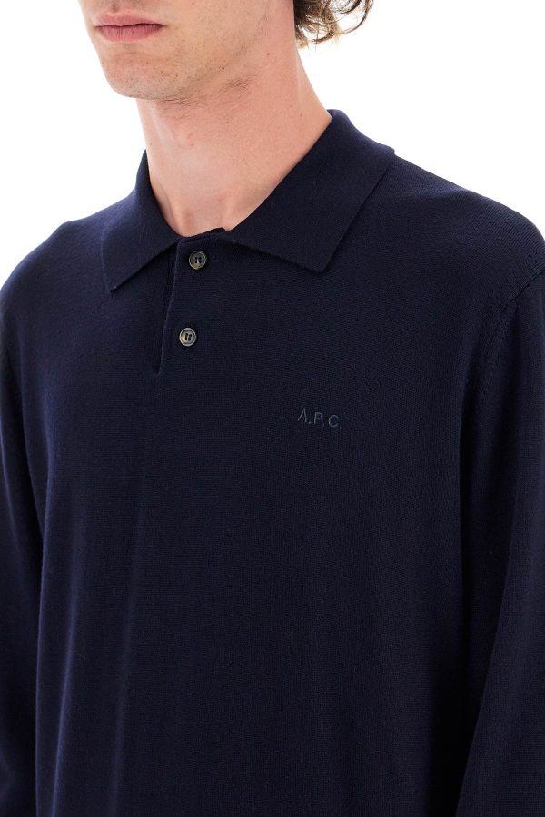 A.P.C. Jacob Wool Pullover Polo Sweater Online now