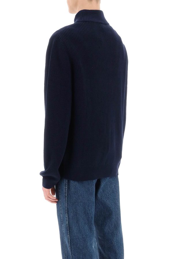 A.P.C. Sweater With Partial Zipper Placket For Cheap