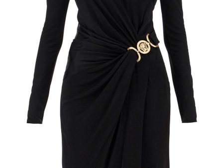 Versace Draped Jersey Dress With Supply