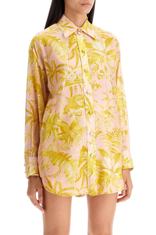 Zimmermann Silk Floral Print Shirt For Sale