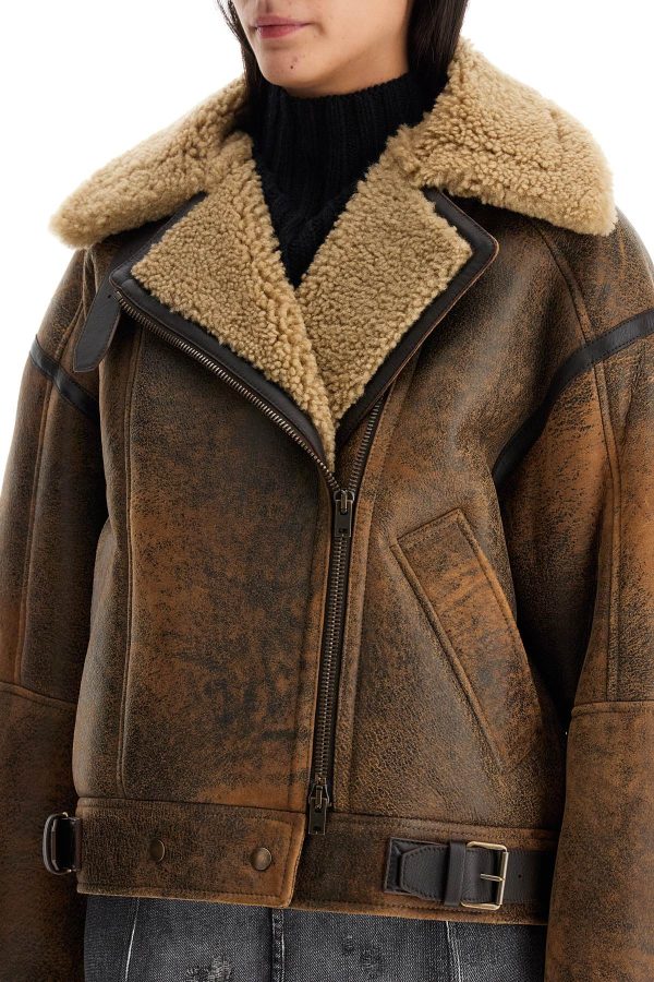 Acne Studios Oversized Shearling Jacket Discount