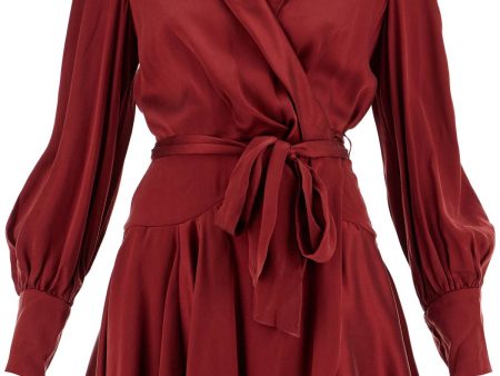 Zimmermann Silk Wrap Mini Dress With Nine Words Online Hot Sale