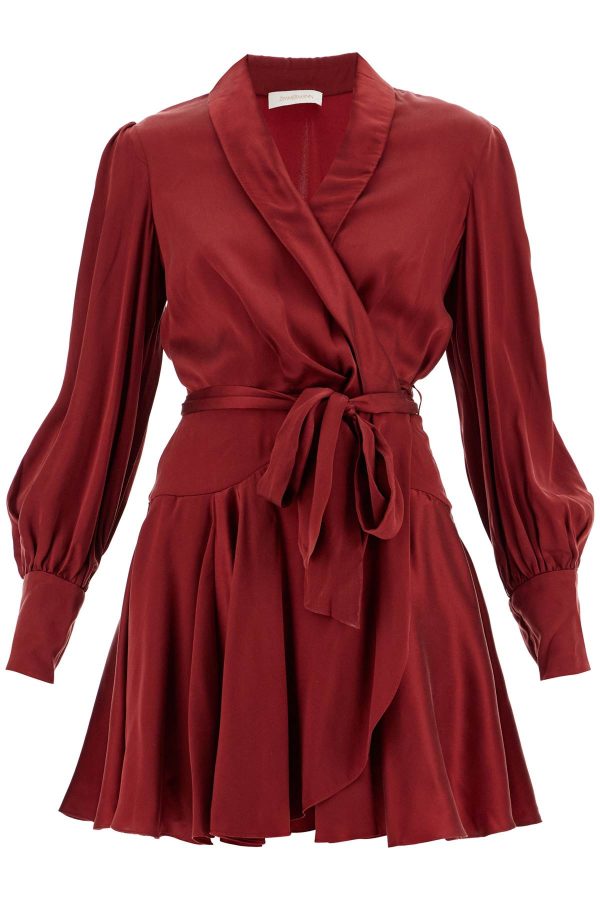 Zimmermann Silk Wrap Mini Dress With Nine Words Online Hot Sale