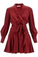 Zimmermann Silk Wrap Mini Dress With Nine Words Online Hot Sale